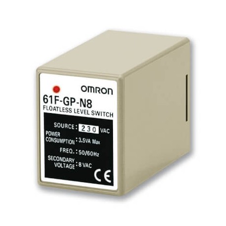 61F-GP-N8D 24VAC 159917 OMRON Level controller conductive, compact, plug-in, low-sensitivity, relay, LED ind..