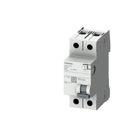 SI0502 5SV5316-0 SIEMENS Differenzschalter, 2 Pole, AC Typ, Eingang: 63 A, 30 mA, Ein AC: 230 V