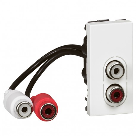 078747 LEGRAND MO-BASE 2RCA 1M CABL BL
