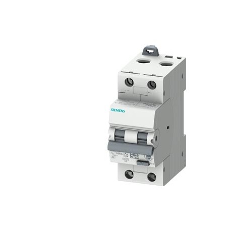 5SU1324-7FP13 SIEMENS RCBO, 10 kA, 2P Type A, 30 mA, C-Char, In: 13A Un: 230V