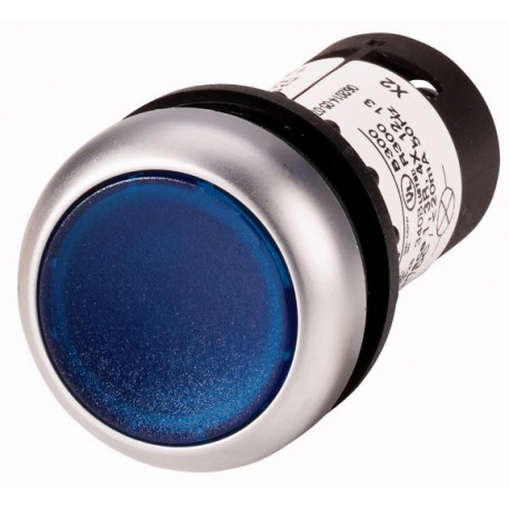 C22-DRL-B-K10-24 136668 EATON ELECTRIC Illuminated pushbutton actuator, Flat, maintained, 1 N/O, Screw conne..