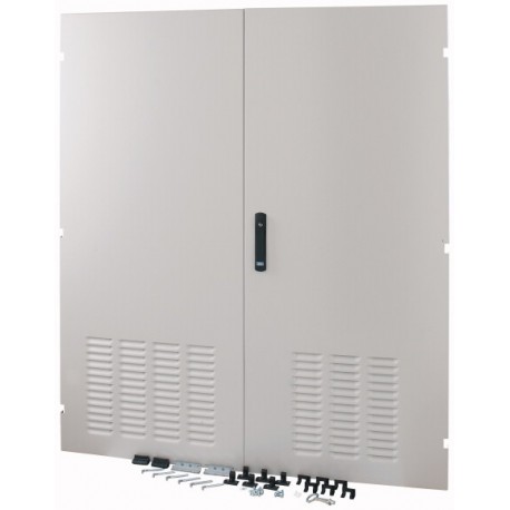 XLSD4D16135 196076 EATON ELECTRIC Section door, ventilated IP42, two wings, HxW 1600 x 1350mm, grey