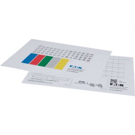 BSBN-KLV 302524 Y7-302524 EATON ELECTRIC hoja con etiquetas DIN-A4 con simbollogía e imprimible con editor p..