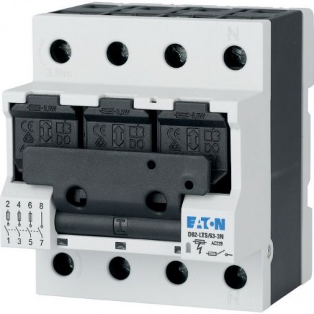 D02-LTS/63-3N 114321 EATON ELECTRIC Sezionatore con fusibile, 63AV, 3NP, D02, HK