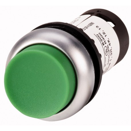 C22-DH-G-K10 132455 EATON ELECTRIC Pushbutton, Extended, momentary, 1 N/O, Screw connection, green, Blank, B..