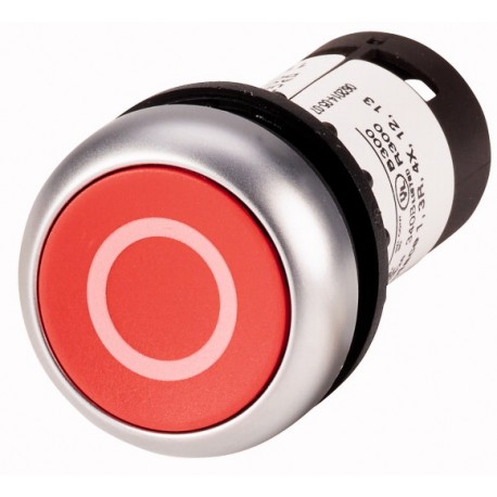 C22-D-R-X0-K02 132424 EATON ELECTRIC Pushbutton, Flat, momentary, 2 NC, Screw connection, red, inscribed, Be..