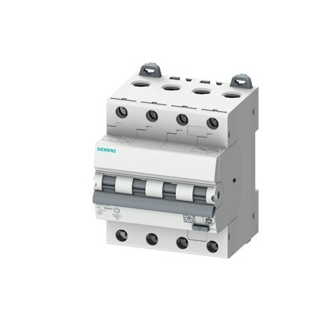5SU1646-6FP16 SIEMENS RCBO, 6 kA, 4P Type A, 300mA, B-Char, In: 16A Un: 400V