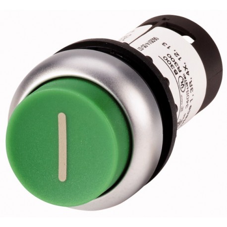 C22-DRH-G-X1-K10 132496 EATON ELECTRIC Botão, estendido, mantido, 1 N/O, Conexão de parafuso, verde, inscrit..