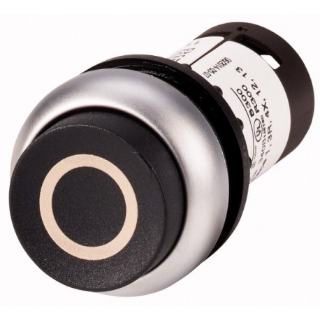 C22-DRH-S-X0-K11 132503 EATON ELECTRIC Pushbutton, Extended, maintained, 1 NC, 1 N/O, Screw connection, blac..