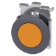 3SU1060-0JB00-0AA0 SIEMENS Pushbutton, 30 mm, round, metal, matte, amber, front ring for flush installation,..