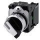 3SU1150-2BC60-1BA0 SIEMENS Knebelschalter, 22 mm, rund, Metall, hochglanz, weiß, Knebel, kurz, 2 Schaltstell..