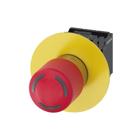 3SU1152-1GB20-3PW0 SIEMENS pulsante a fungo di ARRESTO DI EMERGENZA, illuminabile, 22 mm, rotondo, in metall..