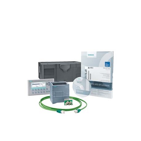 6AV6651-7HA02-3AA4 SIEMENS S7-1200+KP300 Basic-Starter-Kit comprendente: CPU 1212C AC/DC/relè, HMI KP300 Bas..