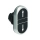 LPCB7191 LOVATO Push Platinum Double with 2 push button flush, White/Black Arrow ↑-↓