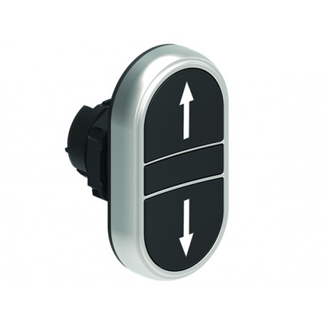 LPCB7191 LOVATO Push Platinum Double with 2 push button flush, White/Black Arrow ↑-↓