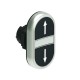 LPCBL7191 LOVATO Push-button Bright Platinum Double mit 2 push-button flush, Schwarz/Weiß, Pfeil ↑-↓