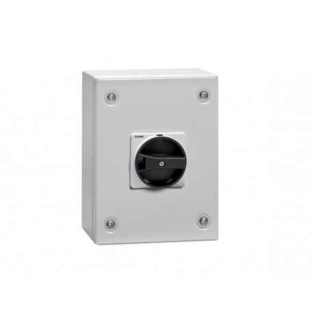 GAZM032T4B LOVATO 4P SWITCH 32A-MET ENCL-BLACK HANDLE