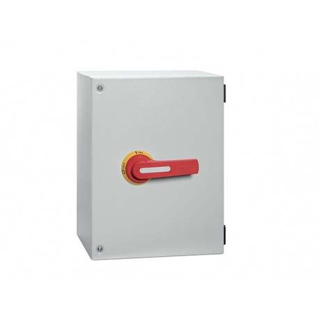 GLZM0160T4 LOVATO 4P SWITCH 160A GL-MET ENCL-R/Y HANDLE