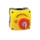 LPZP1B5605 LOVATO Yellow keypad with keyed mushroom button LPCB6844 with Emerg disc.