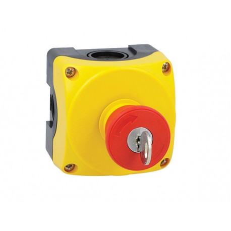 LPZP1B5607 LOVATO Yellow keypad with keyed mushroom button LPCB6844