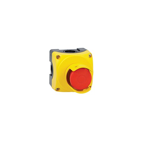 LPZP1B5611 LOVATO Teclado amarelo com botão de cogumelo com chave LPCB6744 com prot. Fechadura