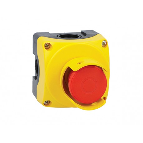 LPZP1B5611 LOVATO Yellow keypad with keyed mushroom button LPCB6744 with prot. Lock