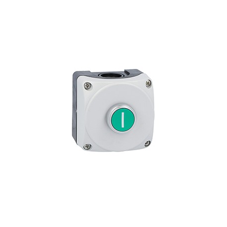 LPZP1B8100 LOVATO Grey button with green push button LPCB1113 Symbol "I"