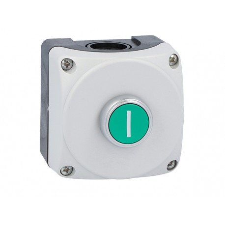 LPZP1B8100 LOVATO Grey button with green push button LPCB1113 Symbol "I"