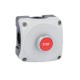 LPZP1B8103 LOVATO Grey button with red pushbutton LPCB1134 Symbol "STOP"
