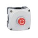 LPZP1B8104 LOVATO Grey keypad with red outgoing pushbutton LPCB2104 Symbol "0"