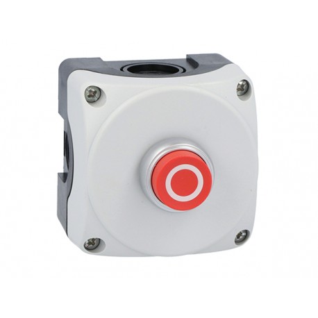 LPZP1B8104 LOVATO Grey keypad with red outgoing pushbutton LPCB2104 Symbol "0"