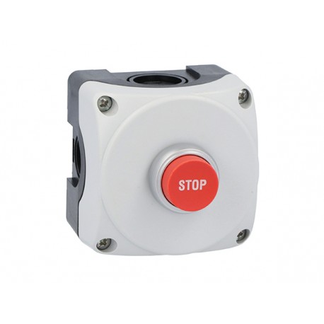 LPZP1B8105 LOVATO Grey button with red protruding button LPCB2134 Symbol "STOP"