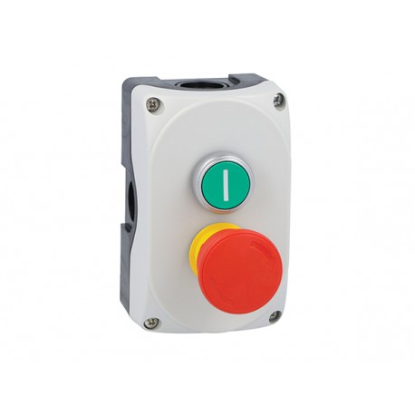 LPZP2B8904 LOVATO Two operators button with button LPCB1113 Simm. "I" + Mushroom LPCB6644