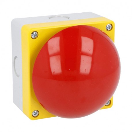 LP9P02R LOVATO Palm pushbutton Axial mushroom Ø90mm red, 2NC traction unlock