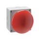 LP9S01R LOVATO Botão de pressão de palma Oscilante cogumelo Ø90mm vermelho sem bloqueio 1NC