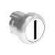 LPSB1118 LOVATO Botão de grau de metal branco com símbolo I