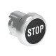 LPSB1132 LOVATO Black Metal Standard Pushbutton with STOP symbol