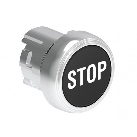 LPSB1132 LOVATO Black Metal Standard Pushbutton with STOP symbol