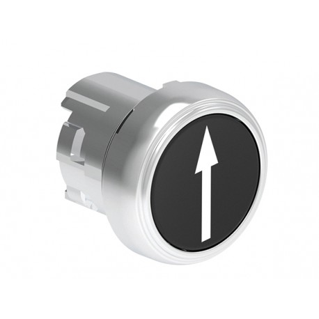 LPSB1152 LOVATO Black Metal Pushbutton with up arrow symbol