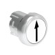 LPSB1158 LOVATO White Metal Grade Button with up arrow symbol