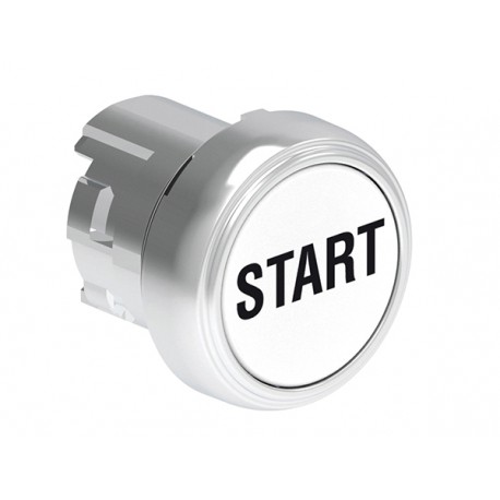 LPSB1168 LOVATO White Metal Grade Button with START symbol