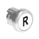 LPSB1178 LOVATO White Metal Grade Button with R symbol