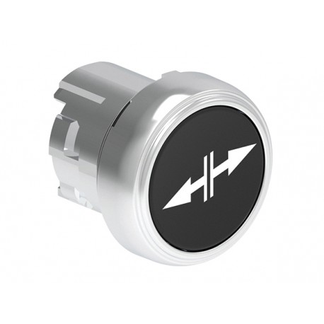 LPSB1502 LOVATO Metallic Pushbutton Black with left arrow symbol./drcha.