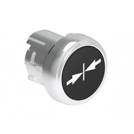 LPSB1512 LOVATO Black Metal Pushbutton with center arrow symbol