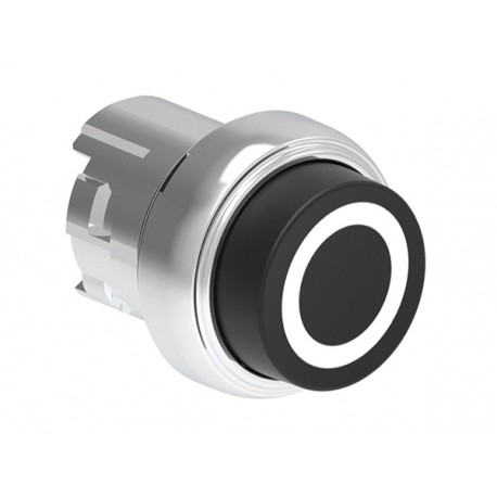 LPSB2102 LOVATO Black Protruding Metal Pushbutton com símbolo O
