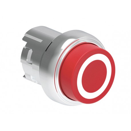 LPSB2104 LOVATO Roter vorstehender Metall-Druckknopf mit Symbol O