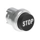LPSB2132 LOVATO Schwarzer vorstehender Metalltaster mit STOP-Symbol