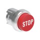 LPSB2134 LOVATO Red Protruding Metal Pushbutton with STOP symbol