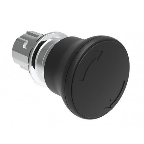 LPSB6642 LOVATO Metal Locking Mushroom, rotational unlock Ø 40mm Black