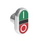 LPSB7123 LOVATO Double Metal Pushbutton with 2 standard pushbuttons with I-0 Green/Red symbol